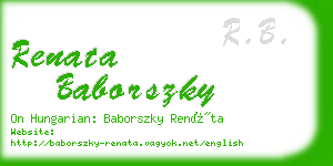 renata baborszky business card